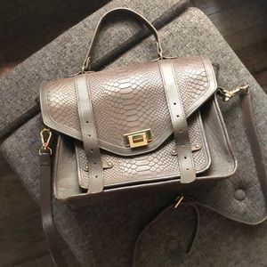 Dark Gray/Taupe Gigi New York Hayden Satchel